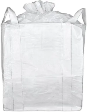 10 Pack FIBC Bulk Bags 2200 lbs, 35 L x 35 W x 40 H in, Duffle Top - Flat Bottom, Woven Polypropylene,1 Ton Bag, Sandbags