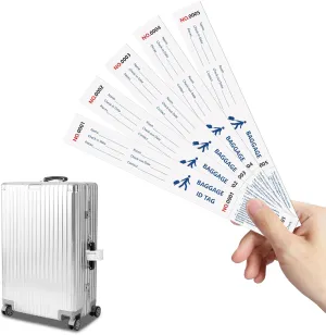 1000 Tags Paper Luggage Tags for Hotels Baggage Claim Check Tags with Transfer Tape Serial Numbering Paper Luggage Tags Hotel Luggage Claim Tag Claim Ticket for Suitcase Motel Bag Storage (White)