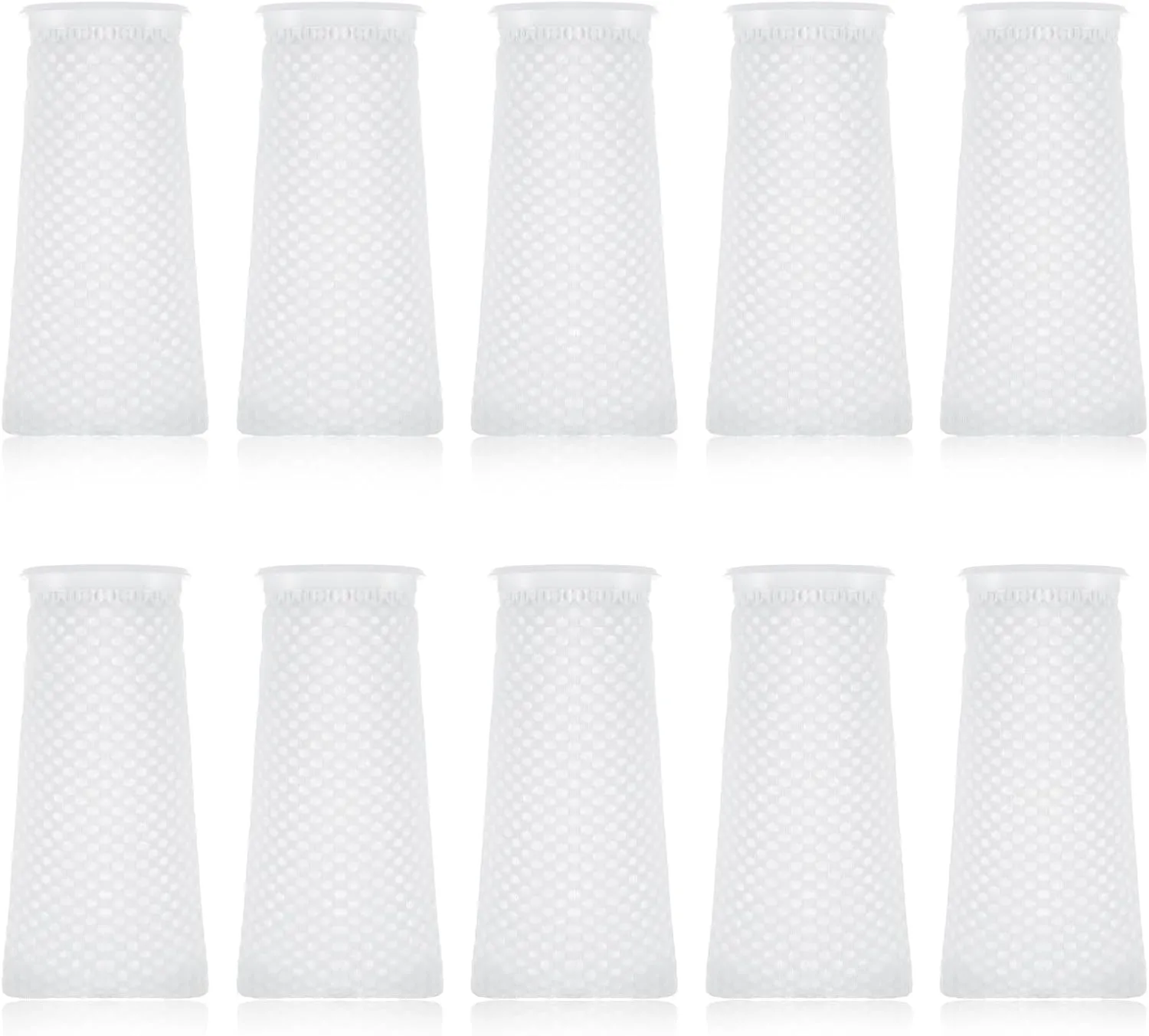 10Pcs 150 Micron Honeycomb Filter Socks,Aquarium Filter Sock 3D Honeycomb Design Filter Sock,Aquarium Filter Bags for Saltwater Aquarium Use in Freshwater Saltwater Aquarium Ponds Sumps Overflows