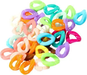 150Pcs Plastic Clip Hooks Chain Links DIY Craft Accessories for Jewelry Making Durable and Comfortable for Necklaces Earrings and Shoulder Bags