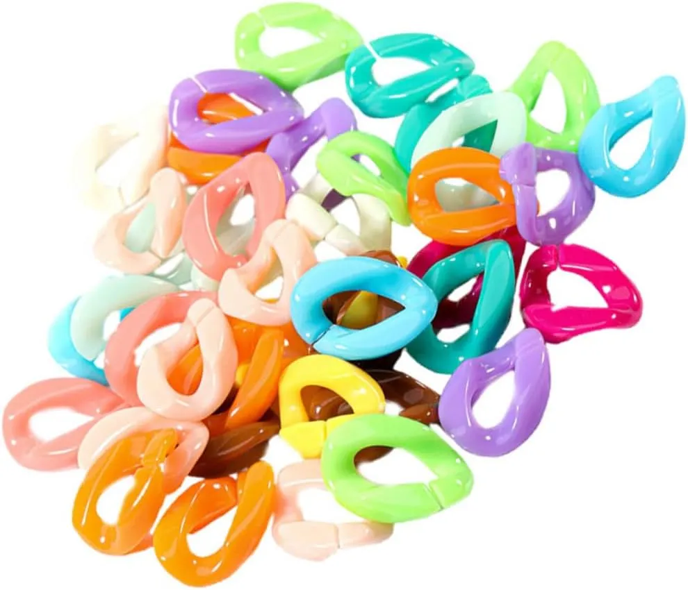 150Pcs Plastic Clip Hooks Chain Links DIY Craft Accessories for Jewelry Making Durable and Comfortable for Necklaces Earrings and Shoulder Bags