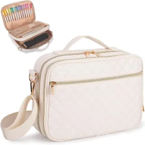 2 Compartment Bible Cover for Women,Large Bible Case with Handles Shoulder Strap,Carrying Bible Bag Scripture Case Church Bag Bible Protective with Pocket