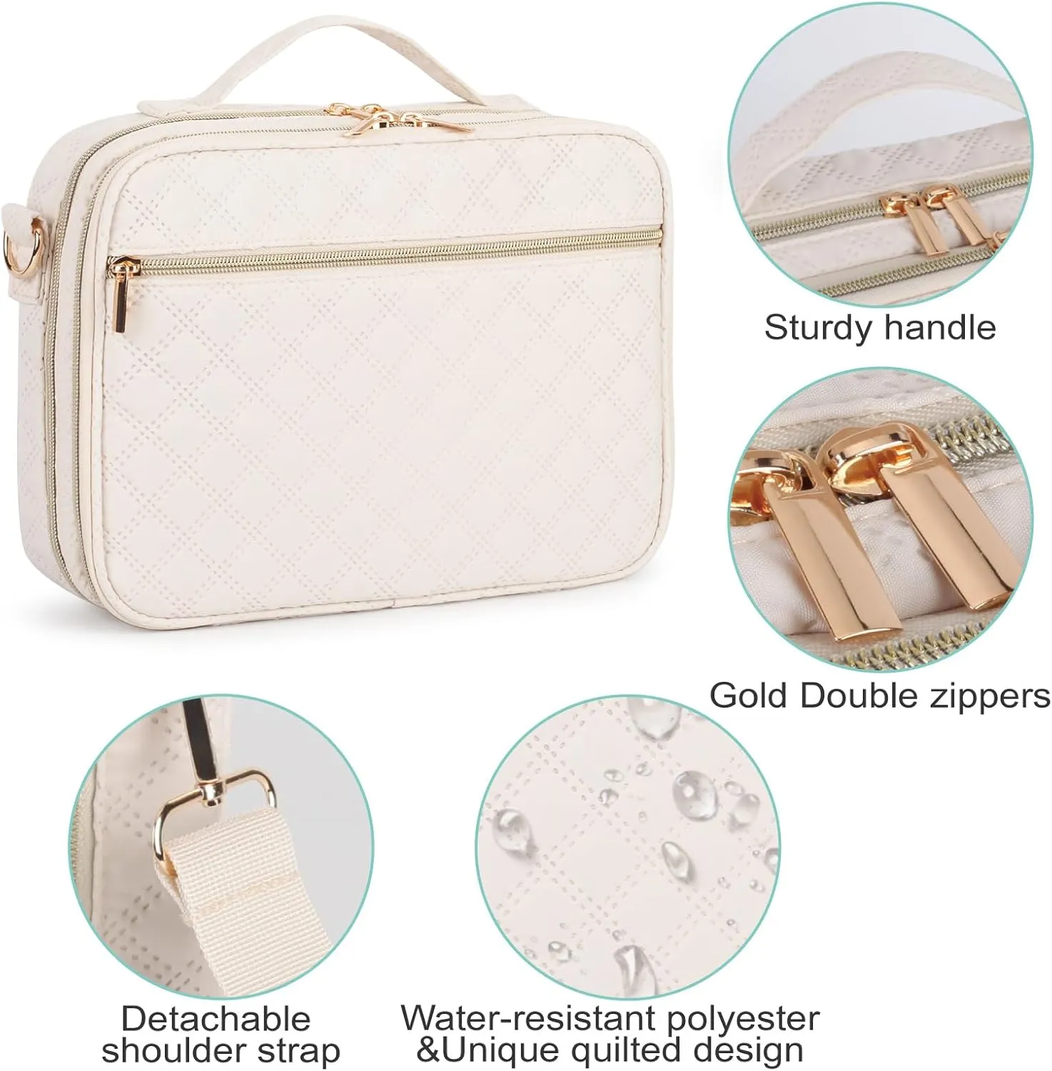 2 Compartment Bible Cover for Women,Large Bible Case with Handles Shoulder Strap,Carrying Bible Bag Scripture Case Church Bag Bible Protective with Pocket