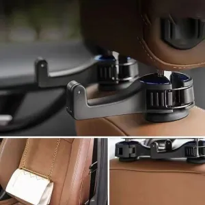 2 Pack for Volkswagen Beetle Passat Jetta B6 B7 B8 Car Seat Headrest Hook Car Purse Hook Car Handbag Car seat Accessories Durable car Interior,E Black