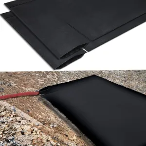2 Pcs Silt Bags for Dewatering Filter Bag Non Woven Geotextile Fabric Oil Sludge Sediment Filter Bags for Construction, Black (5 x 10 ft)