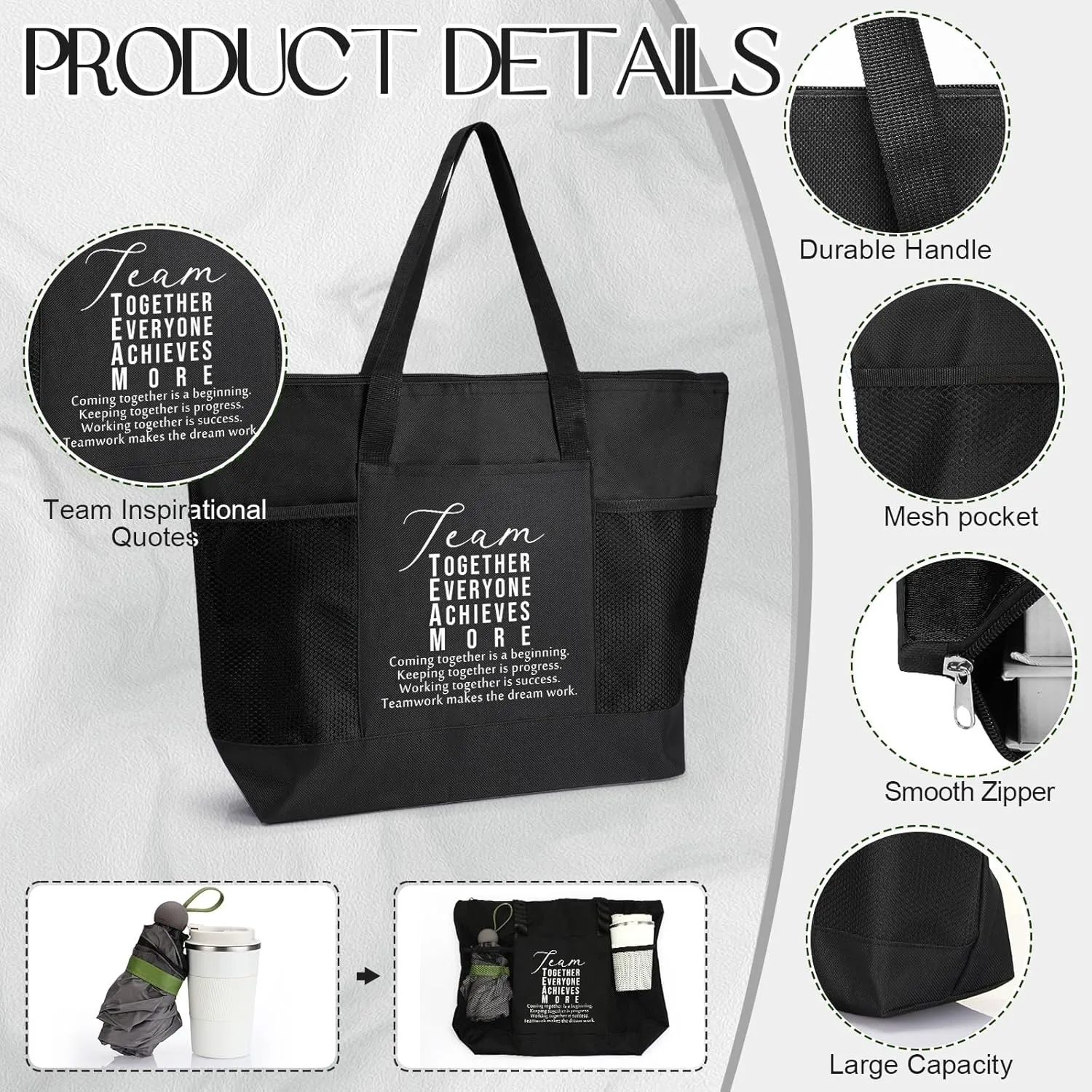 20 Pcs Team Employee Appreciation Tote Bags Gifts for Women Sport Work Nurse Team Teachers Coworker Office