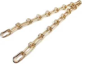 23.5 Inch Light Gold Chunky Chain Purse Strap Extender Accessory Link Charms Decoration Underarm Bag Strap Handle Repalcement