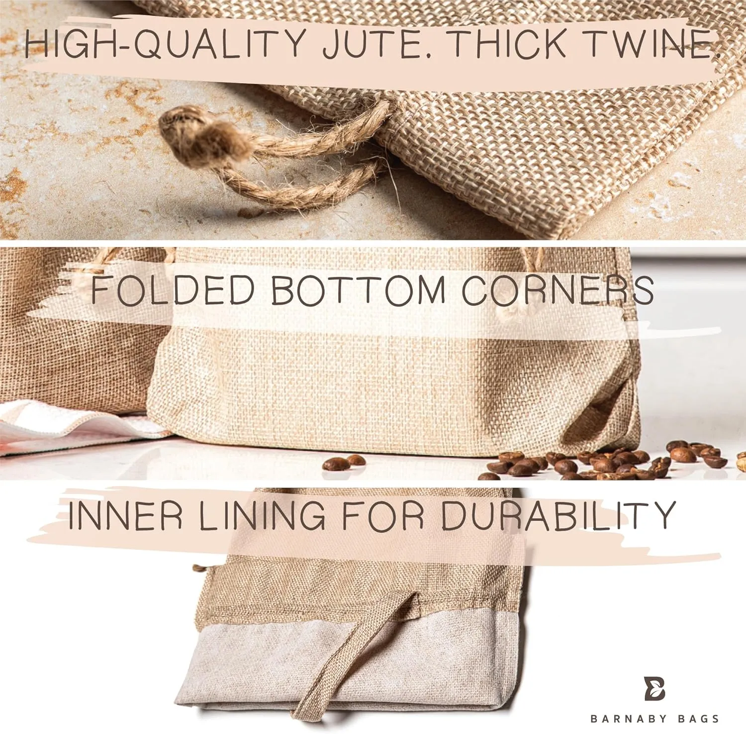 24 pk - Burlap Bags with Drawstring & Labels - Multi-Use 10" x 13" x 2" Jute Bags with Handles for Wedding, Party Favors, Diy Craft, Grocery, Household, Kitchen Storage - Rustic Burlap Gift Bags