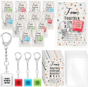 24 Sets Software Engineer Team Appreciation Gifts Keyboard Fidget Keychain Stress Relief Toy Thank You Cards Team Building Gifts for Employee Computer Programmers Coders Techies Nerd
