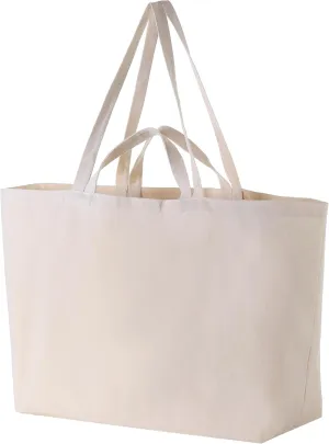 27 Inch Extra Large Canvas Shopping Bags Jumbo Heavy Duty Reusable Grocery Bags Bulk Blank Tote Bags with Double Handle