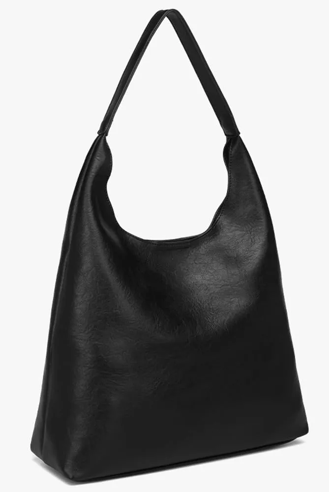 2Pcs Slouchy Hobo Bags for Women Vintage PU Leather Tote Bag Crossbody Purses Soft Top-handle Shoulder Handbags 2025