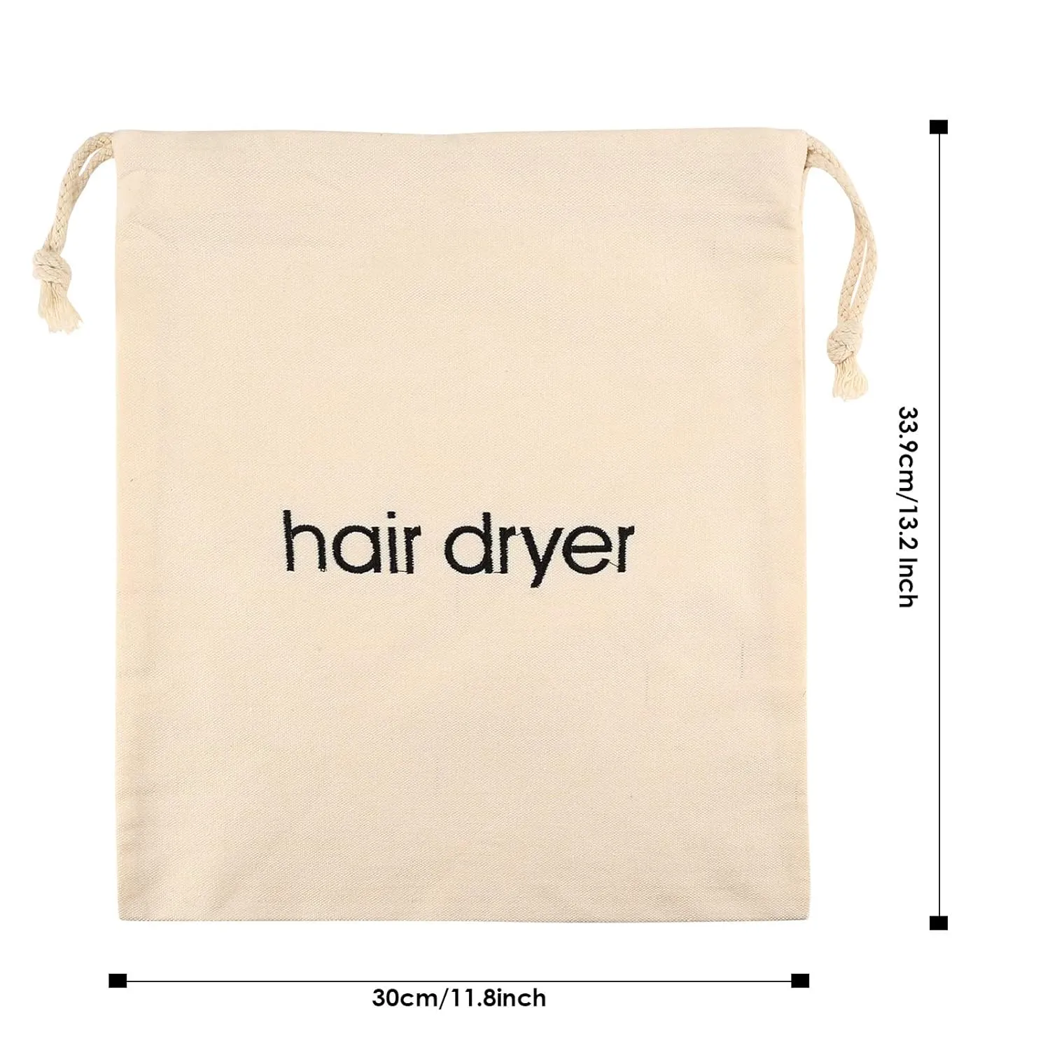 3 | 6 | 8 Pack Hair Dryer Bags Drawstring Bag Container Hairdryer Bag for travel bathroom (6 PCS Grey)