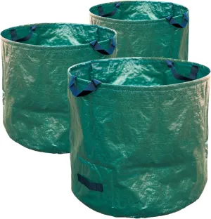 3-Pack XL 132 Gallons Leaf Collector Bags; Heavy Duty Reusable Lawn and Leaf Yard Waste Garden Bags, Collapsible Outdoor Trash, Yard Waste Bags & Recycling Bag