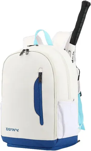 3 Rackets Tennis Badminton Bags for Women Men, Waterproof Shoe Compartment Backpack for Squash Racquetball Pickleball
