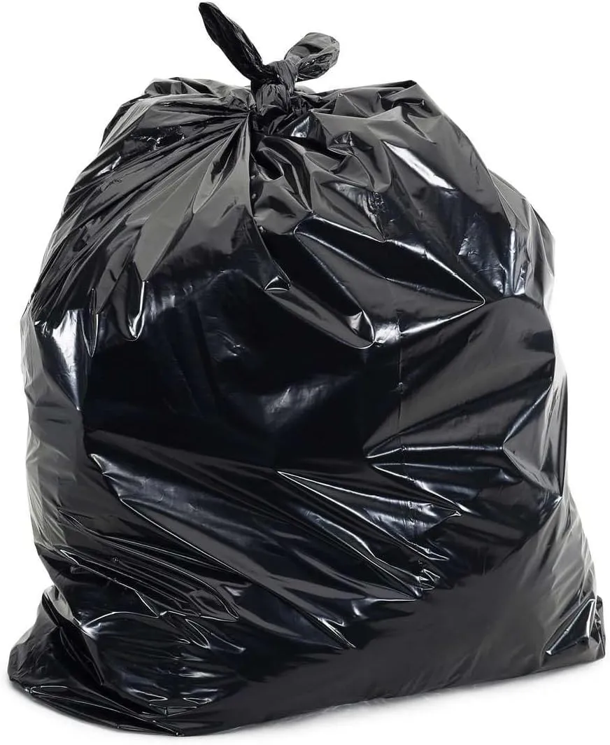 30" x 36" 30 Gallon 1Mil Black Kitchen Bags, 250/Case