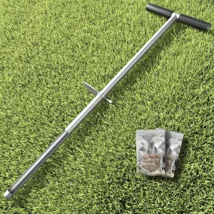 36 Inch Soil Sampler Probe, Stainless Steel Soil Sampling Tube Soil Core Sample Bags Soil Probe Tester, T-Handle Soil Test Kits Soil Probe with Foot Pedal for Plant Digger Garden Lawn Farm