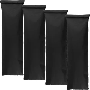 4 Pcs Umbrella Base Weights Sandbags, Black Sand Bags Fillable Solid Weight Bags for Umbrella Base, Tent Stand, Fitness Training