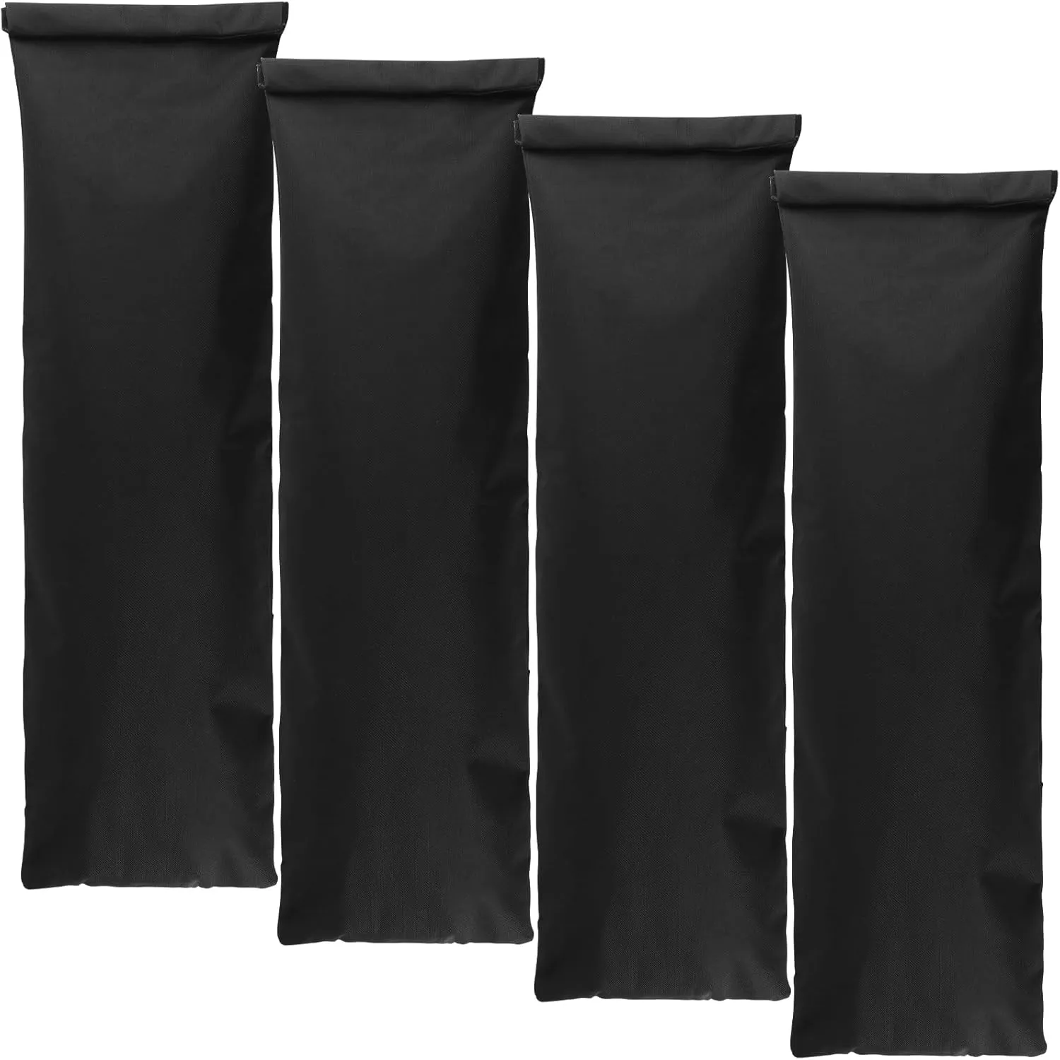 4 Pcs Umbrella Base Weights Sandbags, Black Sand Bags Fillable Solid Weight Bags for Umbrella Base, Tent Stand, Fitness Training