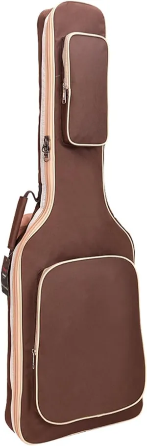 44 in Electric Guitar Bag, 45 in Electric Bass Case, Waterproof Oxford Cloth Guitar Bag, Adjustable Dual Shoulder Straps (Electric Guitar Case-Brown)
