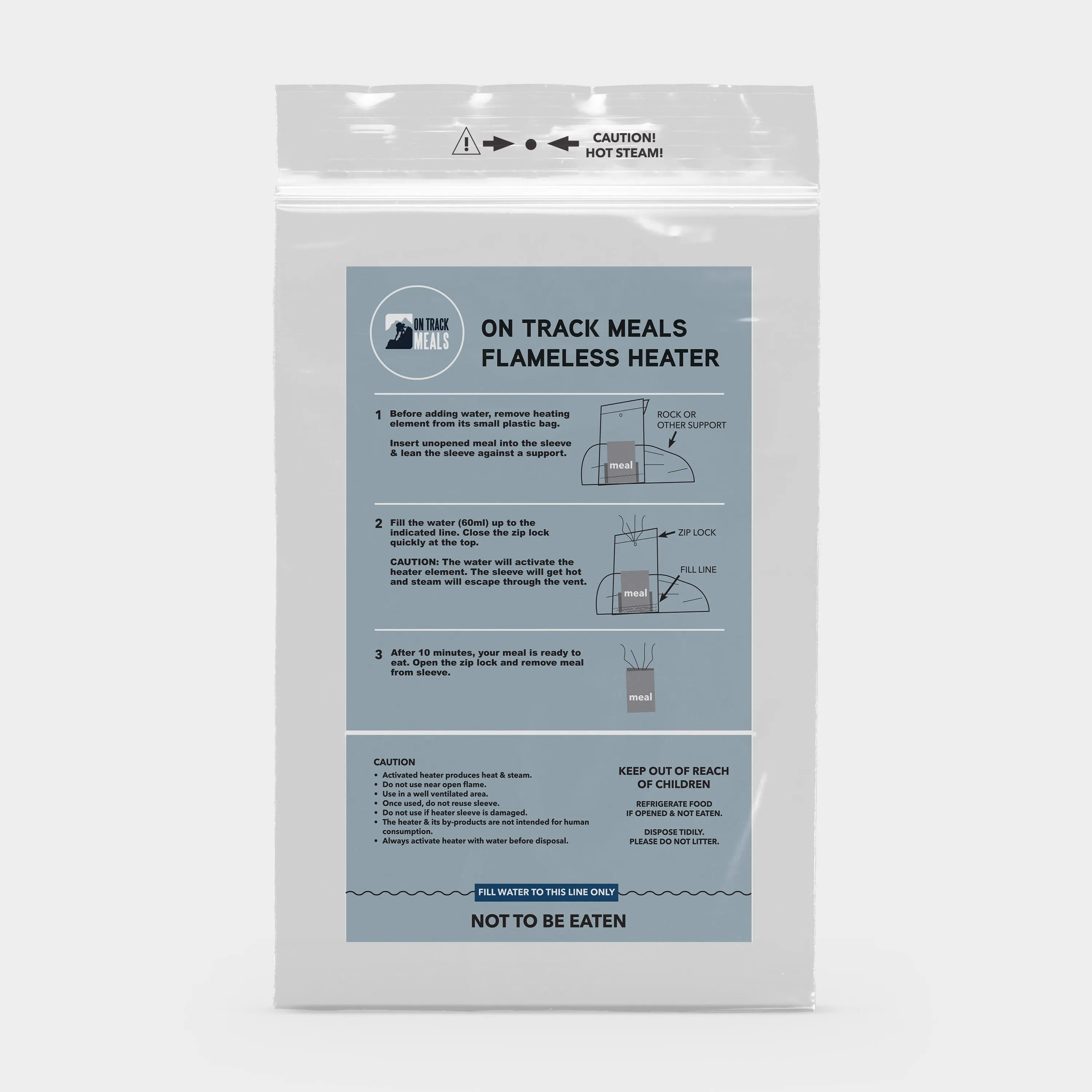 5x On Track Meals Flameless Heater Bags – Heat Your Meals Anytime, Anywhere!