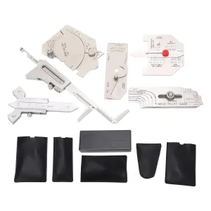 6Pcs Weld Set, Includes Fillet, Hi Lo, Porosity Checker, for Precise Welding Measurement, with Storage Box and Bags