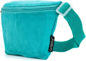 70s SUEDE TEAL Fanny Pack Crossbody Bags for Women Festival Bag Small Cute Fanny Packs for Women Fashionable Concert Rave Accessories Fanny Pack for Men Womens Fashion Waist Hip Bum Slim Belt