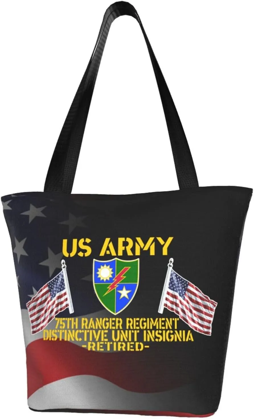 75th Ranger Regiment Distinctive Unit Insignia Fashion Shoulder Bag Large Capacity For Man Or Woman
