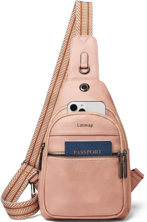 7L Sling Bag For Women Men Crossbody Shoulder Tote Blet Bags Backpack Fanny Pack Travel Purse Faux Leather