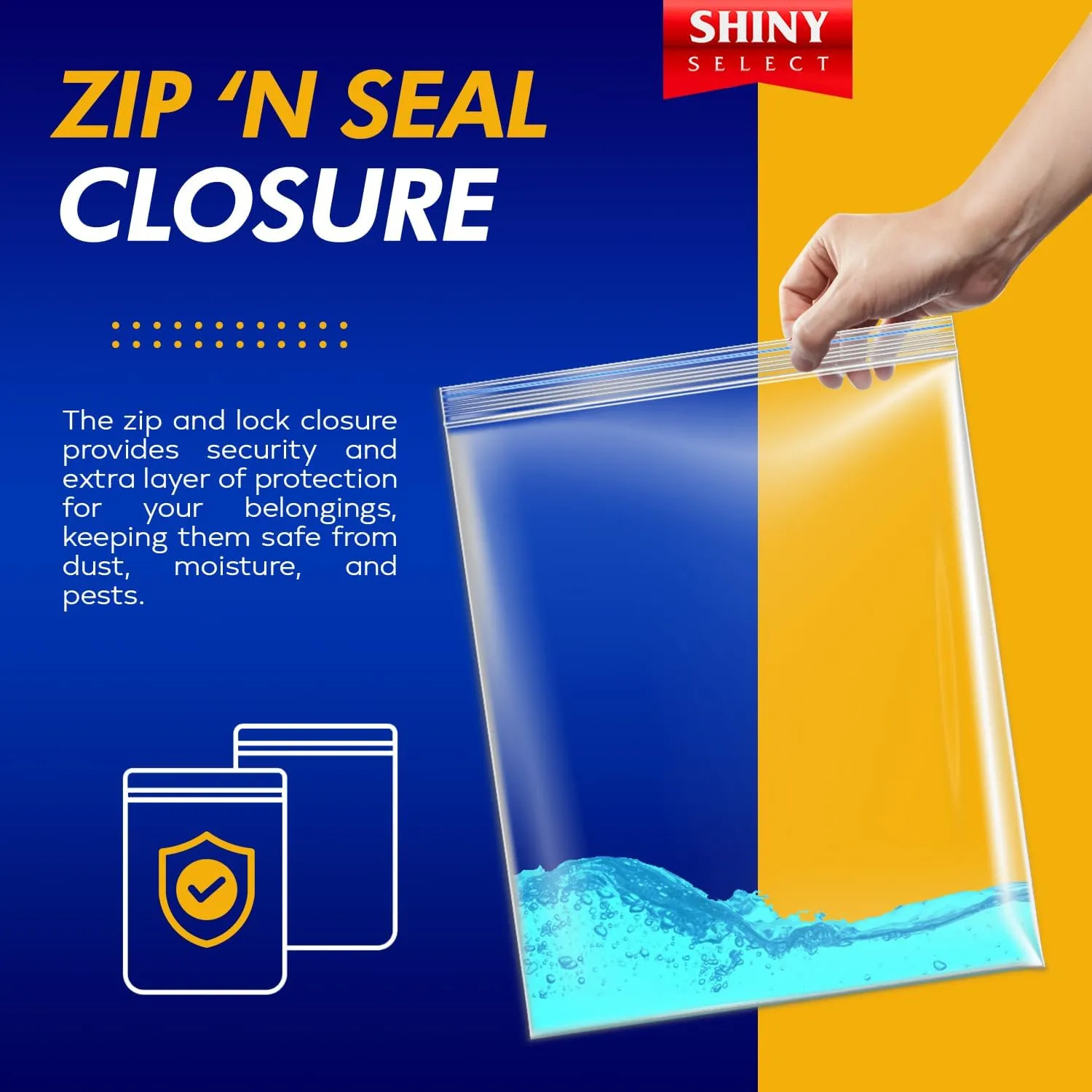 8-Gallon Extra Large Zipper Storage Bags, 22”x24”, 20 Count– Resealable Plastic Zip Bag, 2 Mil Thick for Organizing Linen, Pillows, Blanket, Bedding, Tools, Curtains, Big Toys, Moving