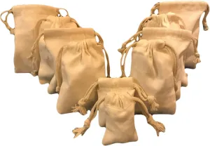 8x10 Inches Reusable Eco friendly Premium Quality Cotton Canvas Thick Double Drawstring Muslin Bags (Natural Color)- 25 count pack