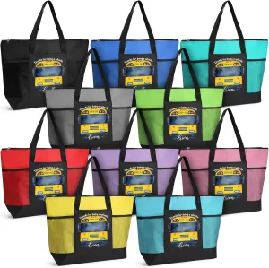 Abbylike 10 Pcs Bus Driver Gifts Tote Bags School Bus Driver Appreciation Gift Graduation Tote Bags Zipper for Women Men