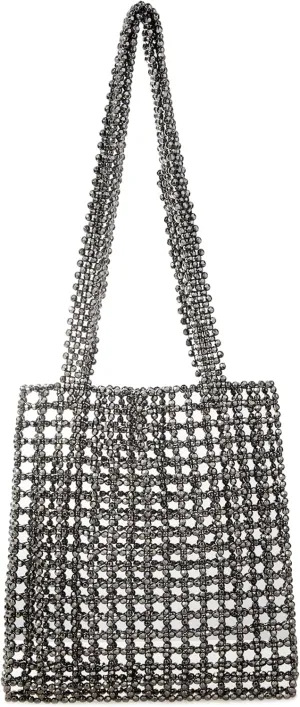 Acrylic Beaded Shoulder Bag Casual Tote Bag for Daily Use and Travel