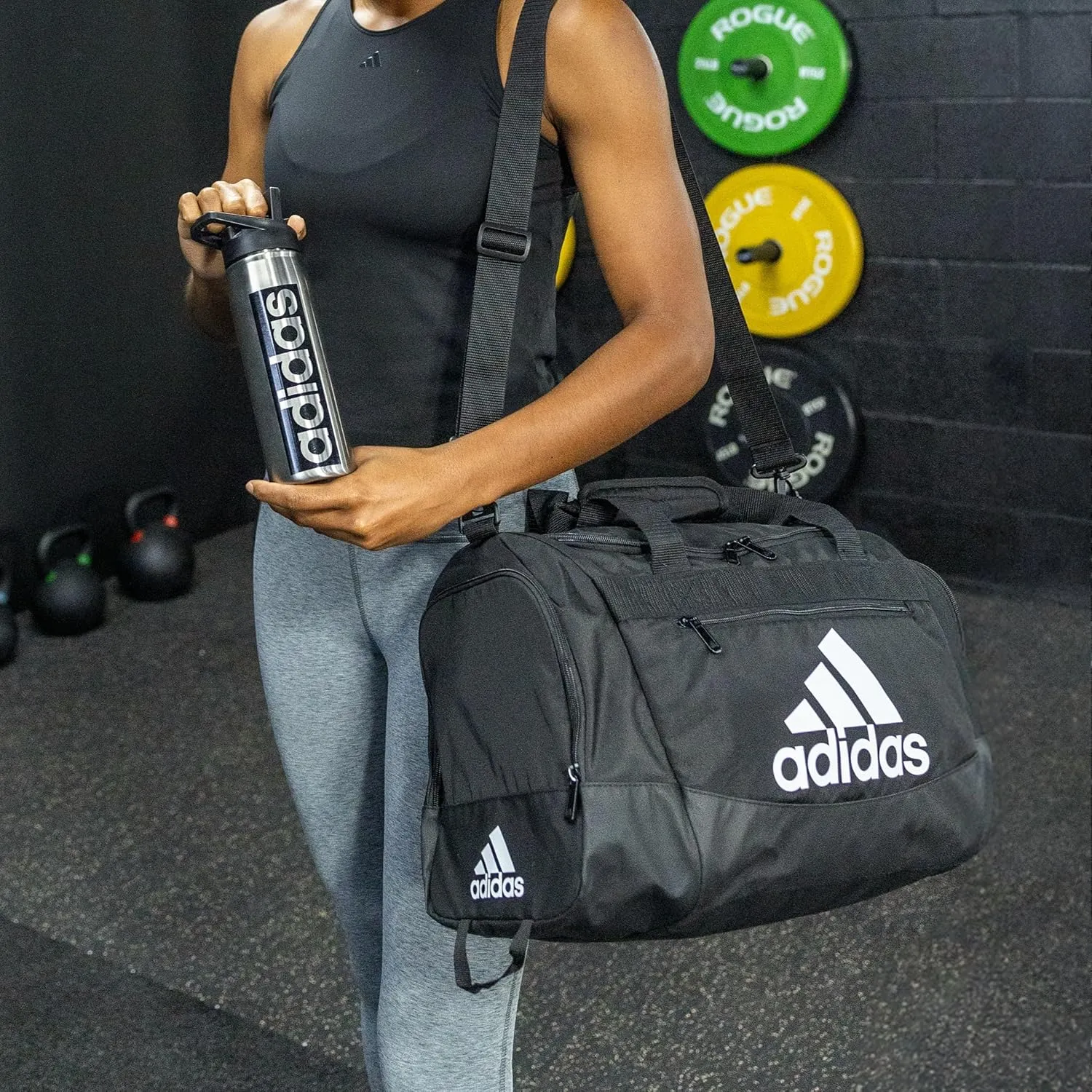 adidas Unisex Defender 4.0 Gym Duffel Bag for Men and Women, Team Power Red, Large (110L)