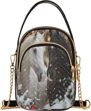 ALAZA Quilted Crossbody Bags for Women,Horse (83) Women's Crossbody Handbags Small Travel Purses Phone Bag