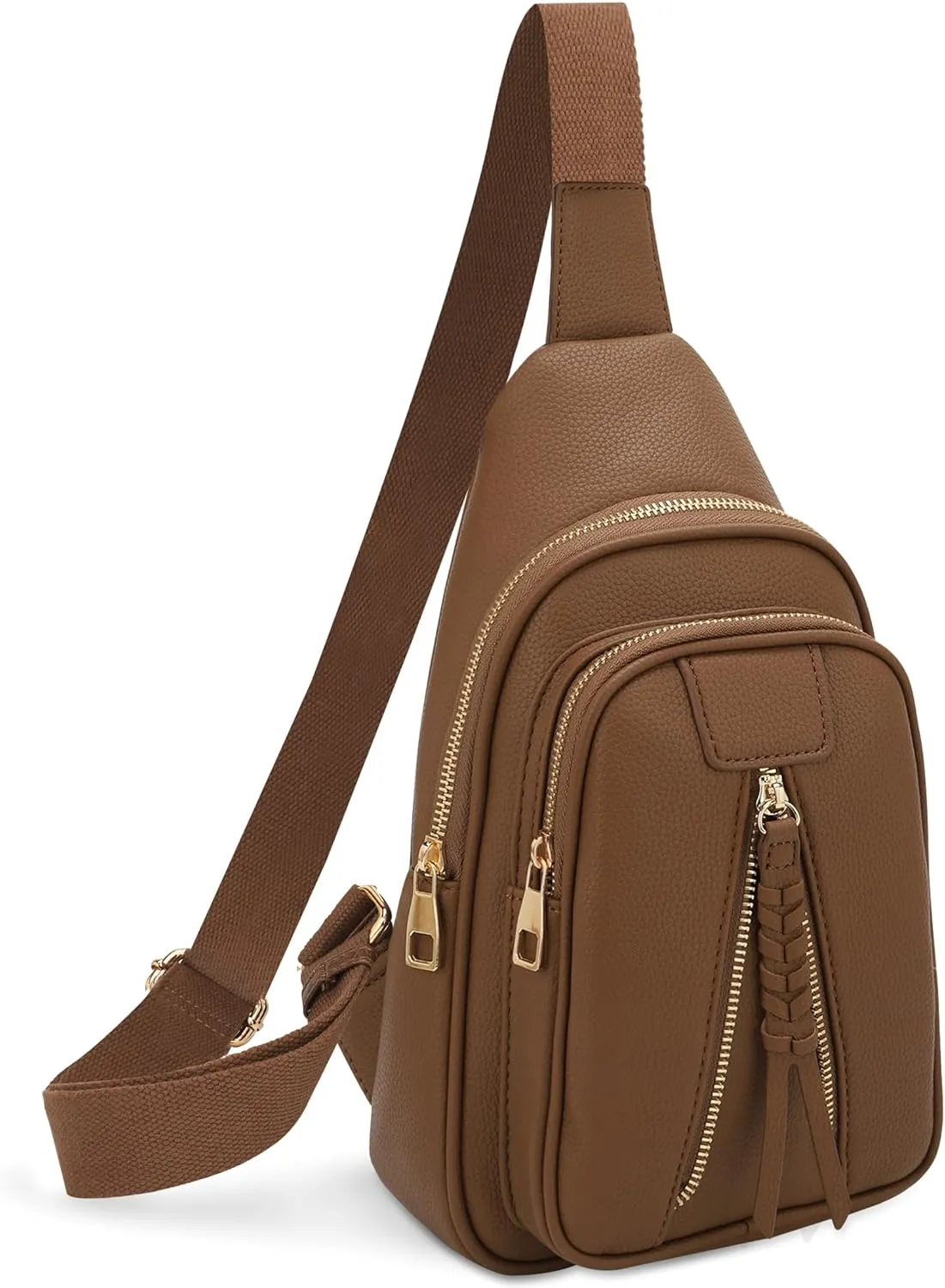 ALYSSA Large Sling Bag for Women Crossbody Fanny Packs for Women Faux Leather Sling Chest Bag Crossbody Bags for Women Trendy