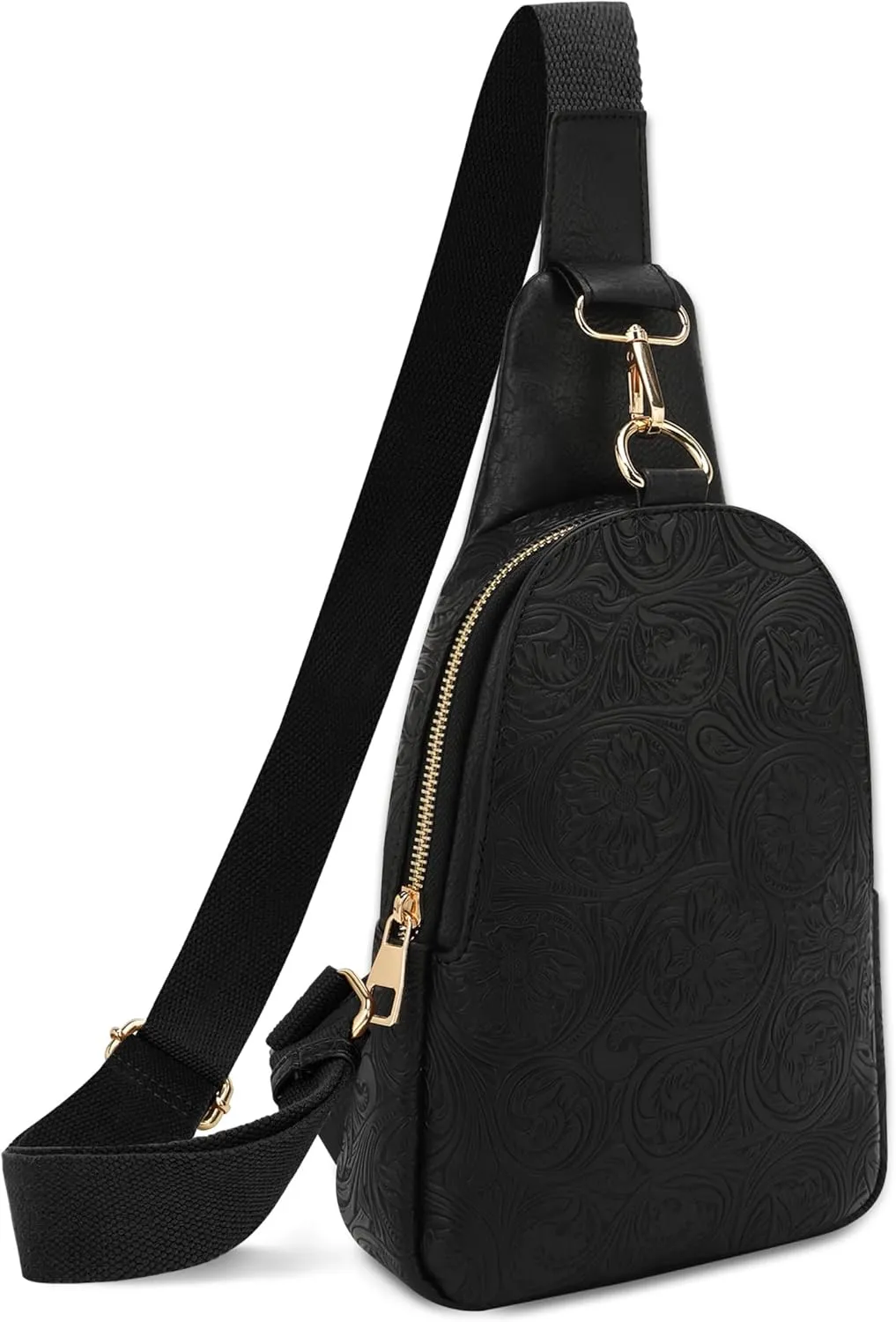 ALYSSA Small Sling Bag for Women Crossbody Purses Vegan Leather Crossbody Bags Fanny Pack Chest Bag for Travel