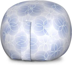 Ambesonne Geometry Storage Toy Bag Chair, Proportion of The World with Intersecting Concentric Spiral Art, Stuffed Animal Organizer Washable Bag, Large Size, Pale Blue