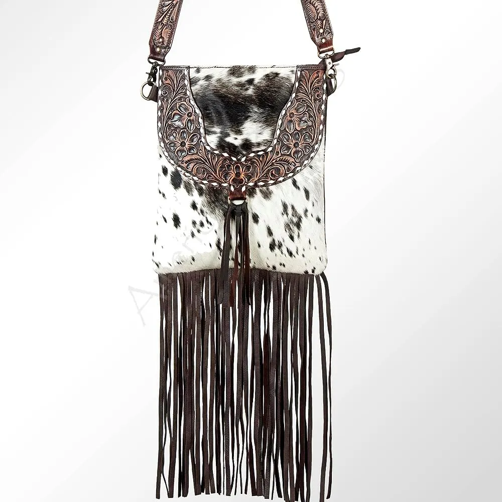 American Darling CROSS BODY I Hand Tooled Hair-on Genuine Leather women bag western handbag purse