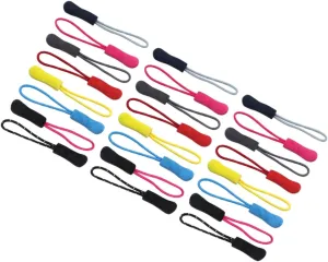 Angoily 100Pcs Zipper Pulls DIY Replacement Tags for Sewing Durable Zipper Extensions for Clothes Backpacks Handbags and More Convenient Installation and Long Lasting Use