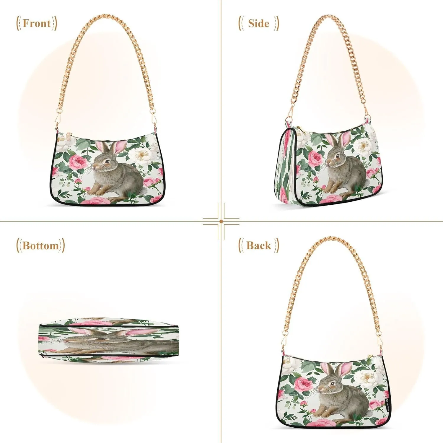 Angry Cat with Canary on Head Hand Bags for Women, Crossbody Bags
