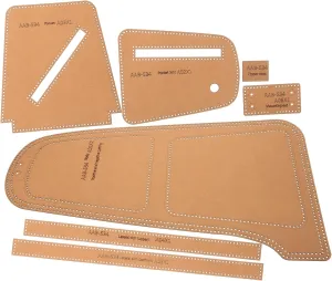 ARTIBETTER Leather Patterns Template 7pcs Chest Bag Templates for Leather Work DIY Stencil Tool for Men's Bags