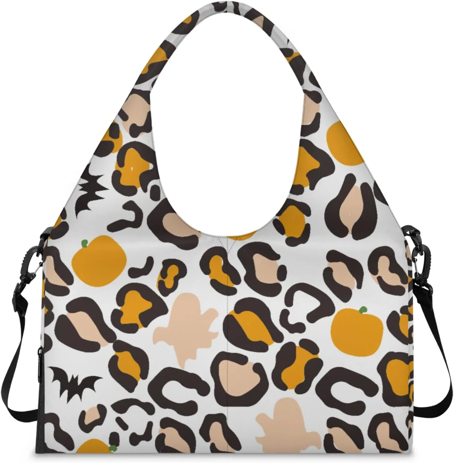 Autumn Pattern Vibes Gym Bag Yoga Mat Tote for Women with Shoes Compartment Lightweight Duffle Travel Carrier Wet Dry Storage Pockets Adjustable Pilates Mats Shoulder Bags for Sport Swim
