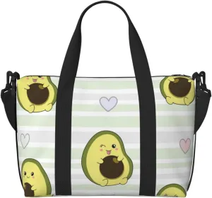 Avocado of a Hear Carry on Luggage Travel Bag Travel Bag for Women Men Large Duffle Bag for Travel Bag for Travel, Business Trips, Work, Gym