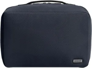 Away Small Toiletry Bag, Travel Essentials Organizer with Mesh and Clear Pockets, Waterproof, Easy to Clean, Compact Travel Pouch, Navy Blue