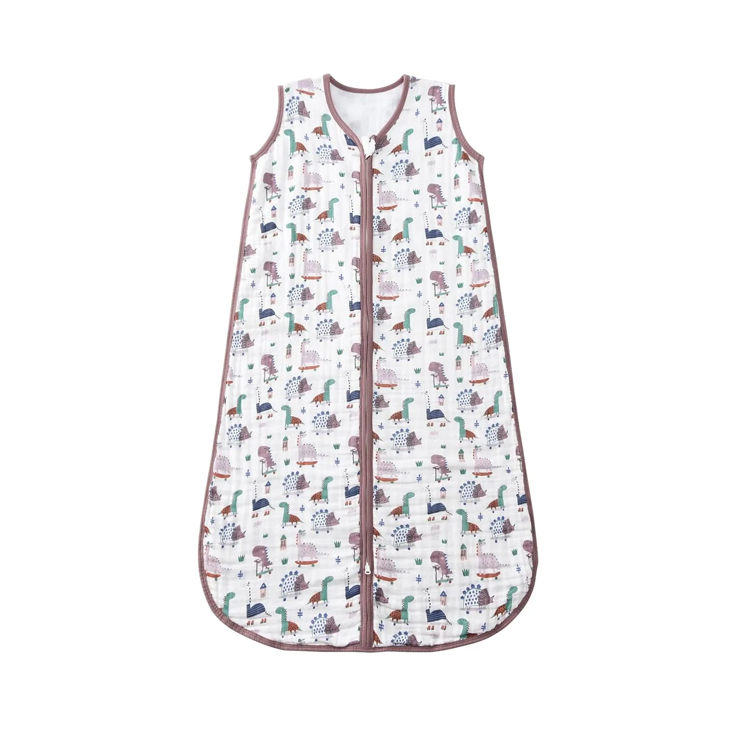 Baby Sleep Sack 2-4 T Baby Wearable Blanket 100% Organic Cotton 0.5 TOG Toddler Sleep Sacks 2- Way Zipper Soft 4 Layers 2T 3T 4T Dinosaur
