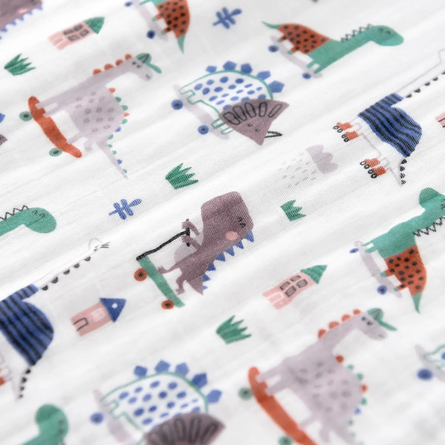 Baby Sleep Sack 2-4 T Baby Wearable Blanket 100% Organic Cotton 0.5 TOG Toddler Sleep Sacks 2- Way Zipper Soft 4 Layers 2T 3T 4T Dinosaur