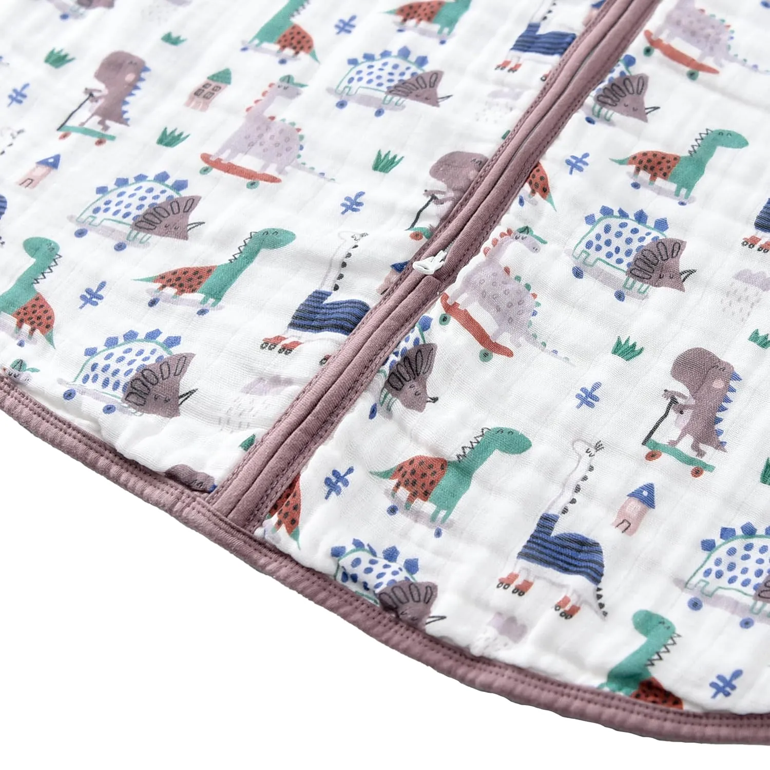 Baby Sleep Sack 2-4 T Baby Wearable Blanket 100% Organic Cotton 0.5 TOG Toddler Sleep Sacks 2- Way Zipper Soft 4 Layers 2T 3T 4T Dinosaur