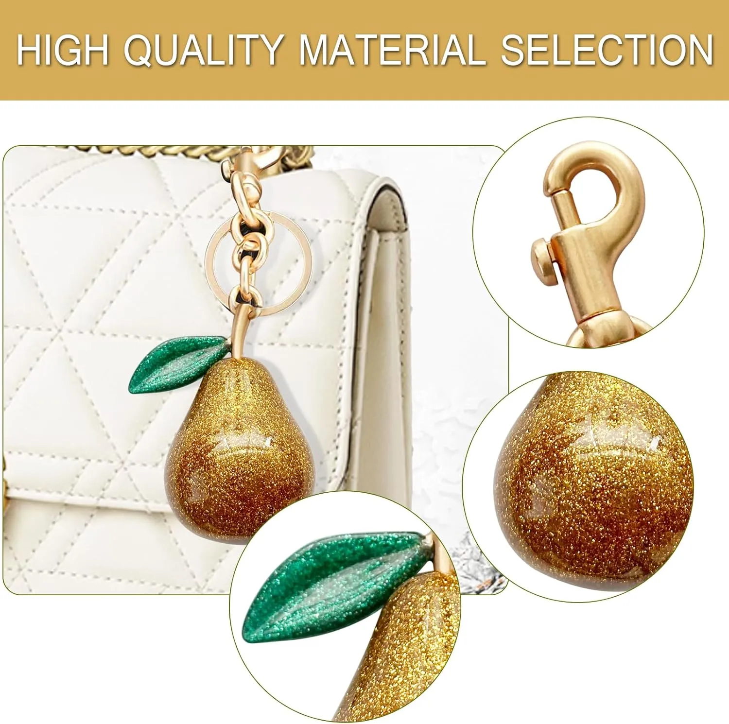 Bag Charm Purse Charms Keychain-Cute Fruit Bag Charms-Handbag Charm Accessories