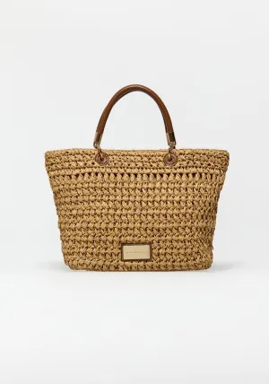 Bag Rustic Handle Applique - Camel