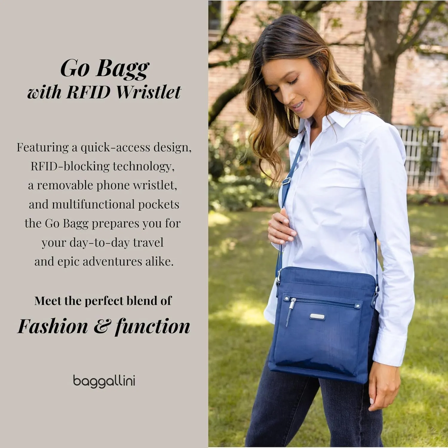 Baggallini Go Bagg with RFID Phone Wristlet